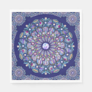 Blue Rosace Serviette