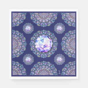 Blue Rosace Serviette