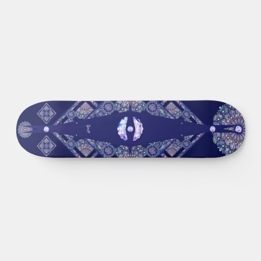 Blue Rosace Skateboard (Horizontal)