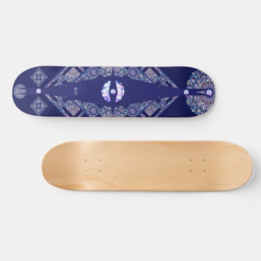 Blue Rosace Skateboard (Horizontal)