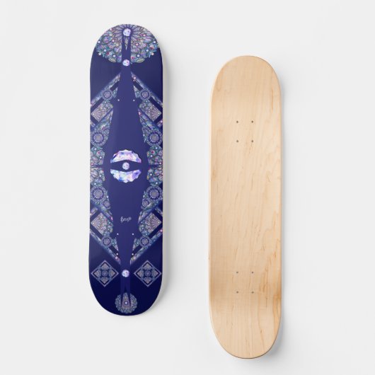 Blue Rosace Skateboard (Vorderseite)