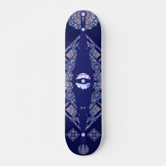 Blue Rosace Skateboard (Vorne)