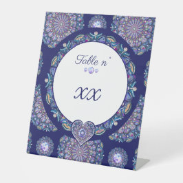 Blue Rosace Sockelschild