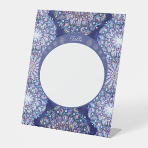 Blue Rosace Sockelschild