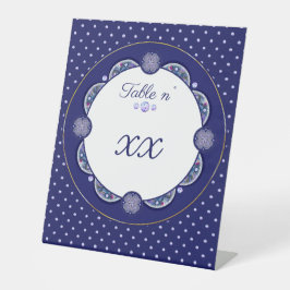 Blue Rosace Sockelschild