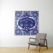 Blue Rosace Tapestry Wandteppich (Beispiel)