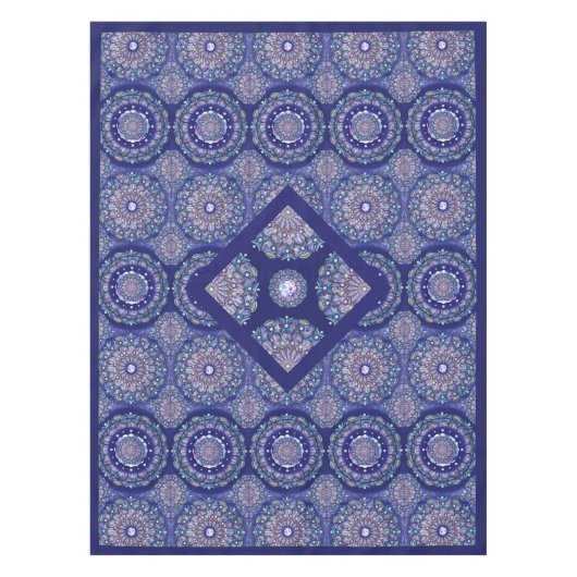 Blue Rosace Tischdecke (Vorderseite)