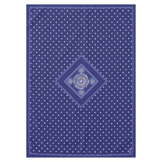 Blue Rosace Tischdecke (Vorderseite)