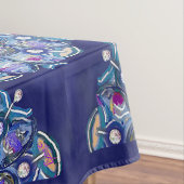 Blue Rosace Tischdecke (Beispiel)