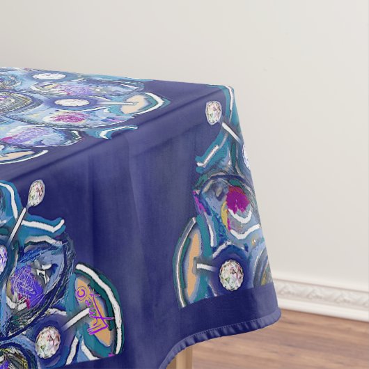 Blue Rosace Tischdecke (Beispiel)