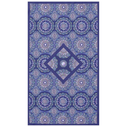 Blue Rosace Tischdecke (Vorderseite)