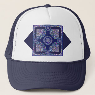 Blue Rosace Truckerkappe