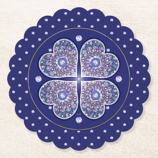 Blue Rosace Untersetzer (Vorderseite)