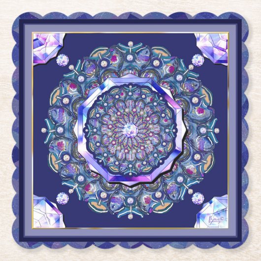 Blue Rosace Untersetzer (Vorderseite)