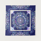 Blue Rosace Wandteppich (Vorderseite (Horizontal))