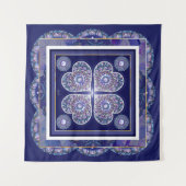 Blue Rosace Wandteppich (Vorderseite (Horizontal))