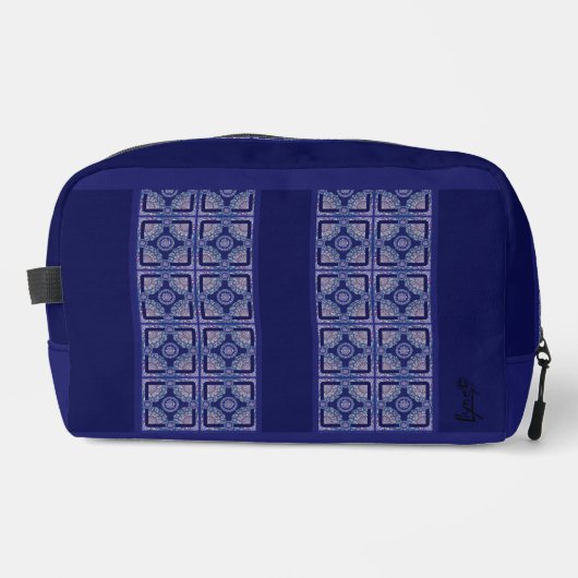 Blue Rosace Waschbeutel (Vorderseite)