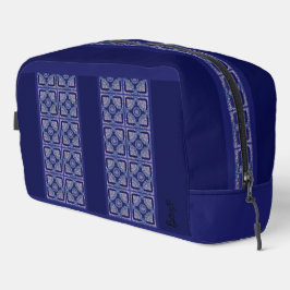 Blue Rosace Waschbeutel