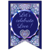 Blue Rosace Wimpelkette (Zweite Fahne)