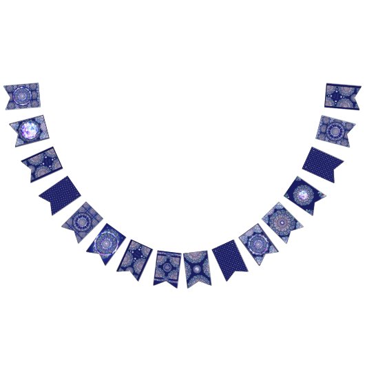 Blue Rosace Wimpelkette (Alle)