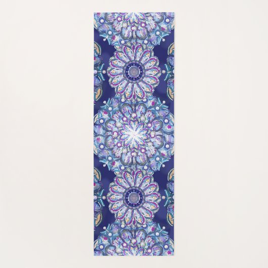 Blue Rosace Yogamatte (Rückseite)
