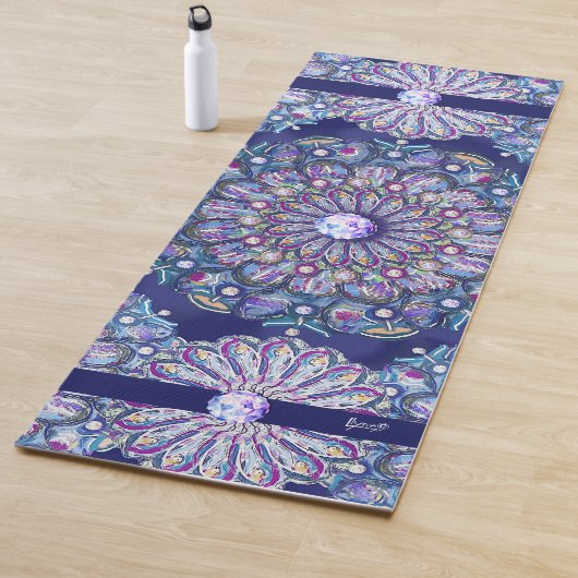 Blue Rosace Yogamatte (Beispiel)
