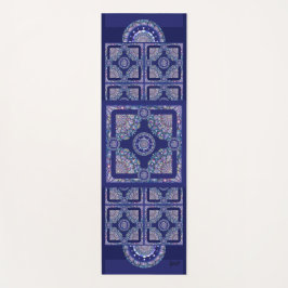 Blue Rosace Yogamatte