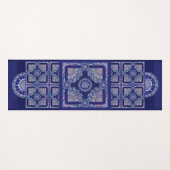 Blue Rosace Yogamatte (Vorderseite (Horizontal))