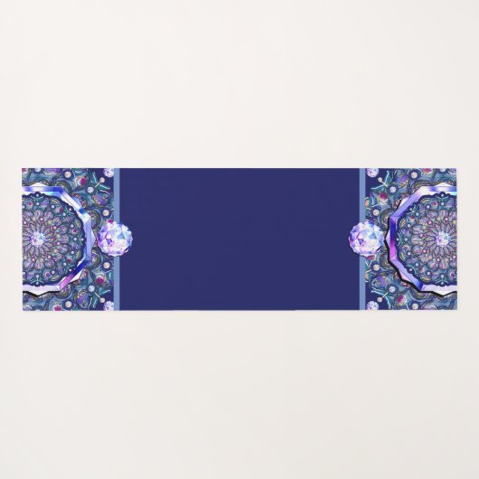 Blue Rosace Yogamatte (Rückseite (Horizontal))