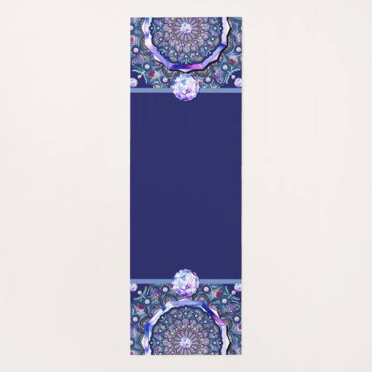 Blue Rosace Yogamatte (Rückseite)