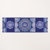Blue Rosace Yogamatte (Vorderseite (Horizontal))