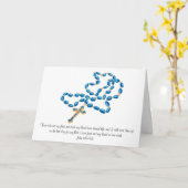 Blue Rosary First Holy Communion Card-John 6:54,55 Karte (Gelbe Blume)