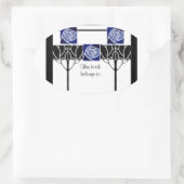 Blue Rose Art Nouveau Aufkleber (Tasche)