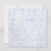 Blue Rose Baby Boy Wiccaning Namensfeier Einladung (Rückseite)