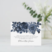 Blue Rose Beerdigung Memorial Vielen Dank Dankeskarte (Stehend Vorderseite)