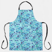 Blue Rose Blume Bouquet Schürze (Vorderseite)
