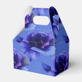 Blue Rose Blumenmuster Gable Fevor Box Geschenkschachtel (Rückseite)