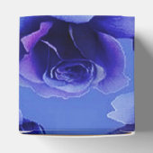Blue Rose Blumenmuster Herzinfarkt Box Geschenkschachtel (Oben)