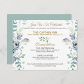 Blue Rose Blumenzettel Begleitkarte (Vorne/Hinten)