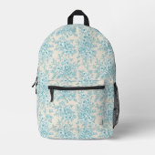Blue Rose Bouquet Garden Blumenmuster Bedruckter Rucksack (Vorderseite)