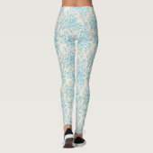 Blue Rose Bouquet Garden Blumenmuster Leggings (Rückseite)