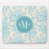 Blue Rose Bouquet Garden Blumenmuster Mousepad (Vorne)