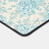 Blue Rose Bouquet Garden Blumenmuster Schreibtischunterlage (Ecke)