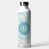 Blue Rose Bouquet Garden Blumenmuster Trinkflasche (links)