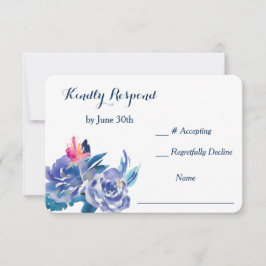 Blue Rose Bouquet Wedding RSVP