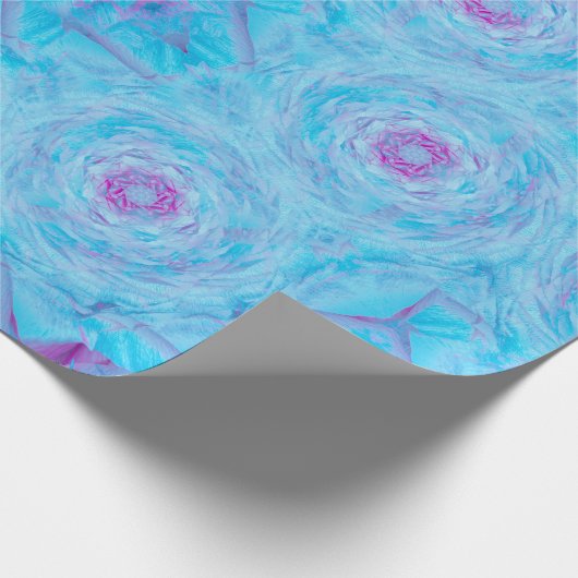 Blue Rose Brooch Geschenkpapier (Ecke)