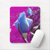 Blue Rose Bud Mouse Pad Mousepad (Mit Mouse)