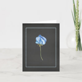 Blue Rose Bud Notecard Karte