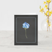 Blue Rose Bud Notecard Karte (Gelbe Blume)