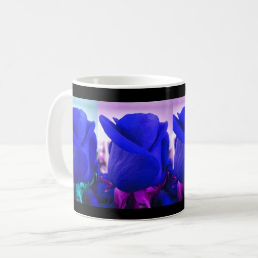 Blue Rose Buds Tasse (Vorderseite Links)